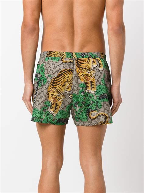 gucci mens swim trunks replica|gucci bengal swim shorts.